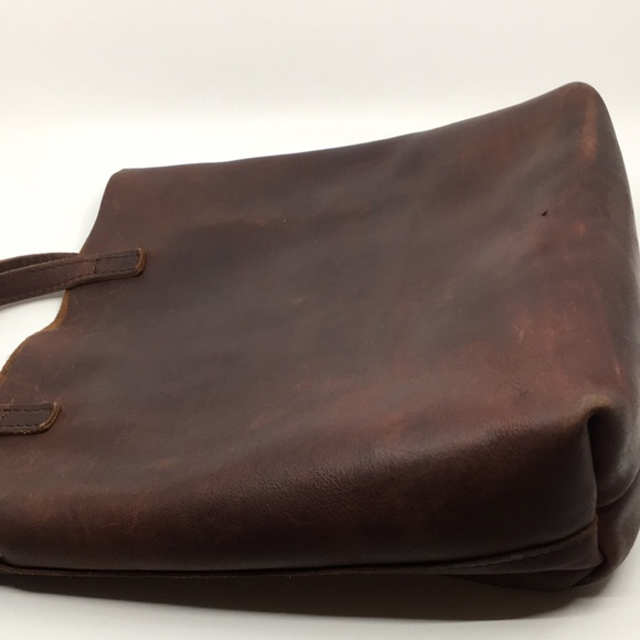 Portland Leather Goods  Dark Brown Leather Tote Bag - Picture 8 of 16